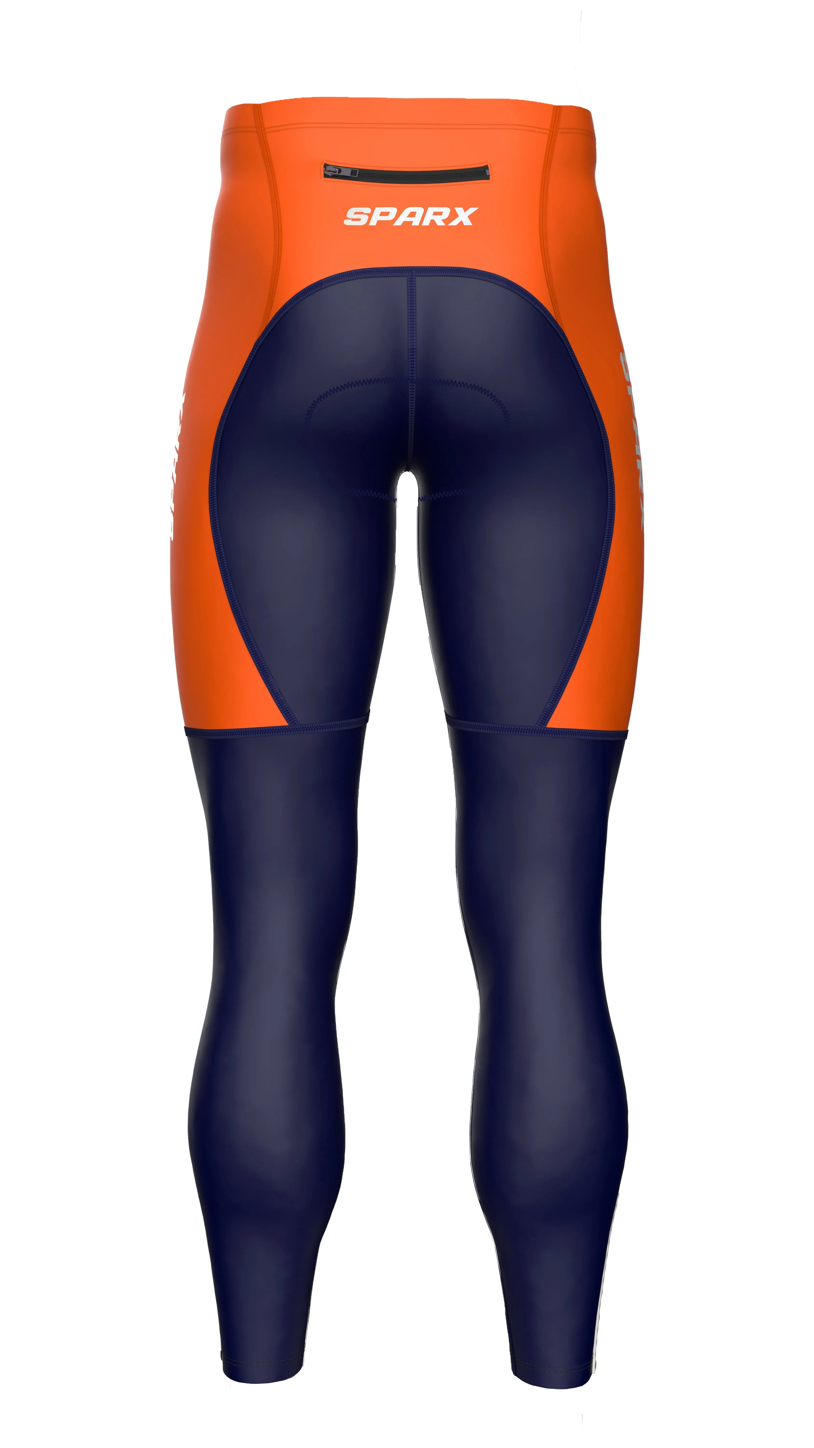 Men Orange Cycling Tights