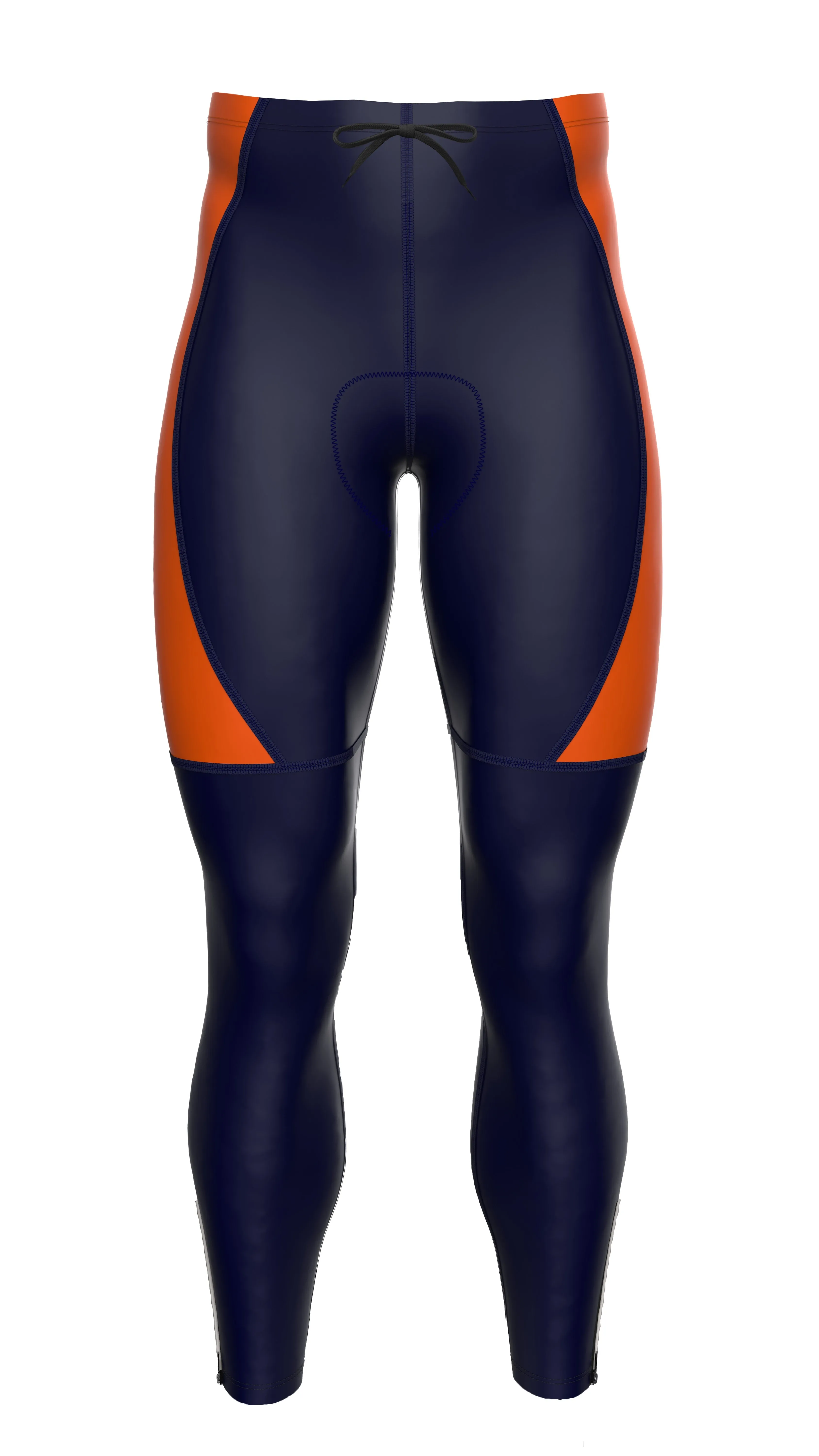 Men Orange Cycling Tights