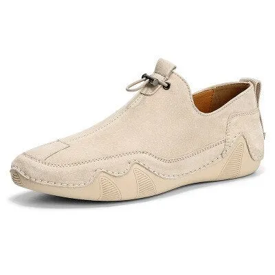 Men Shoes Sneakers Breathable Leather Men's Casual Shoes White Flats Shoes Male Loafers Footwear Driving Shoes Plus Size 38-47
