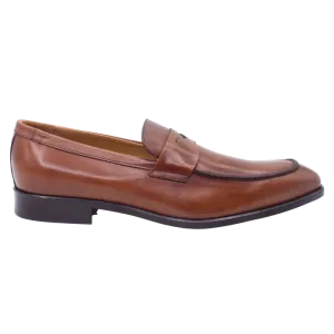 Men's Moccasin in Calf Leather Castagna Tan (MER8434)