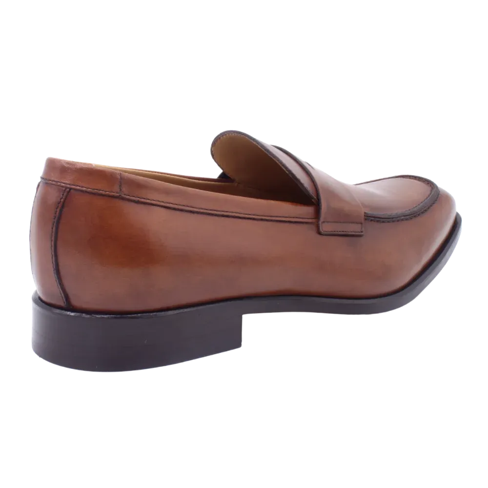 Men's Moccasin in Calf Leather Castagna Tan (MER8434)