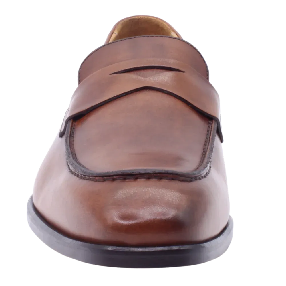 Men's Moccasin in Calf Leather Castagna Tan (MER8434)