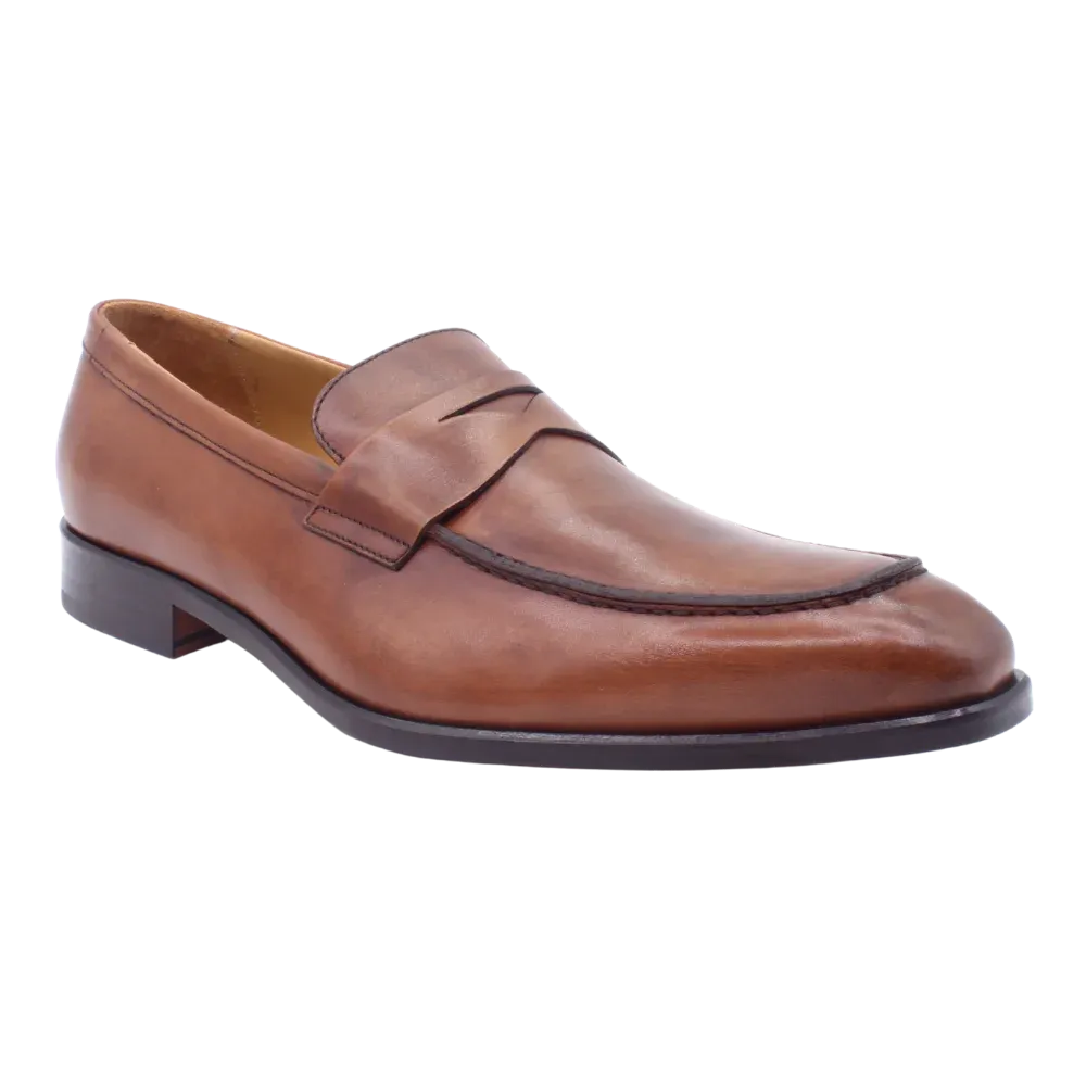 Men's Moccasin in Calf Leather Castagna Tan (MER8434)