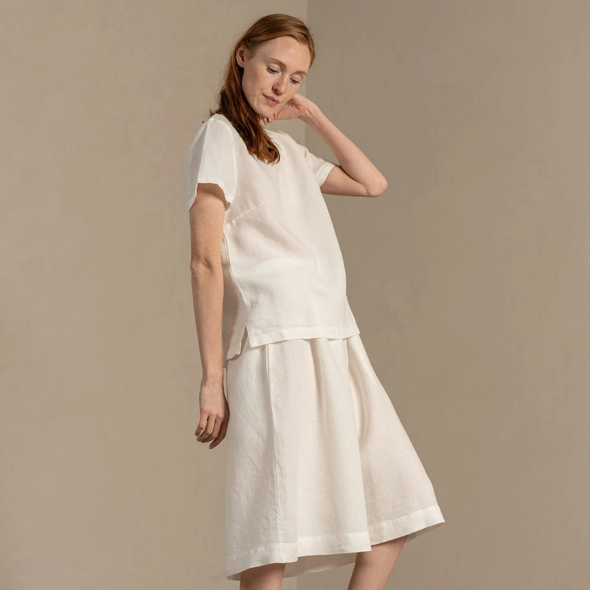 Midi Skirt Sophia Pure White