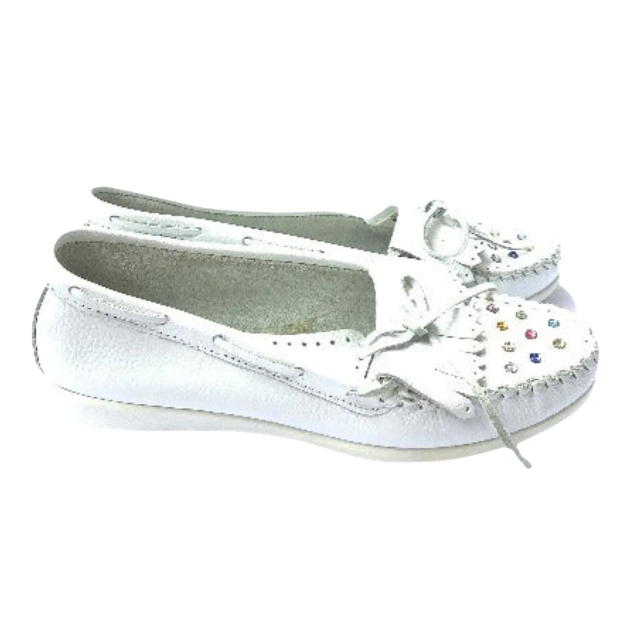 Minnetonka White Moccasins