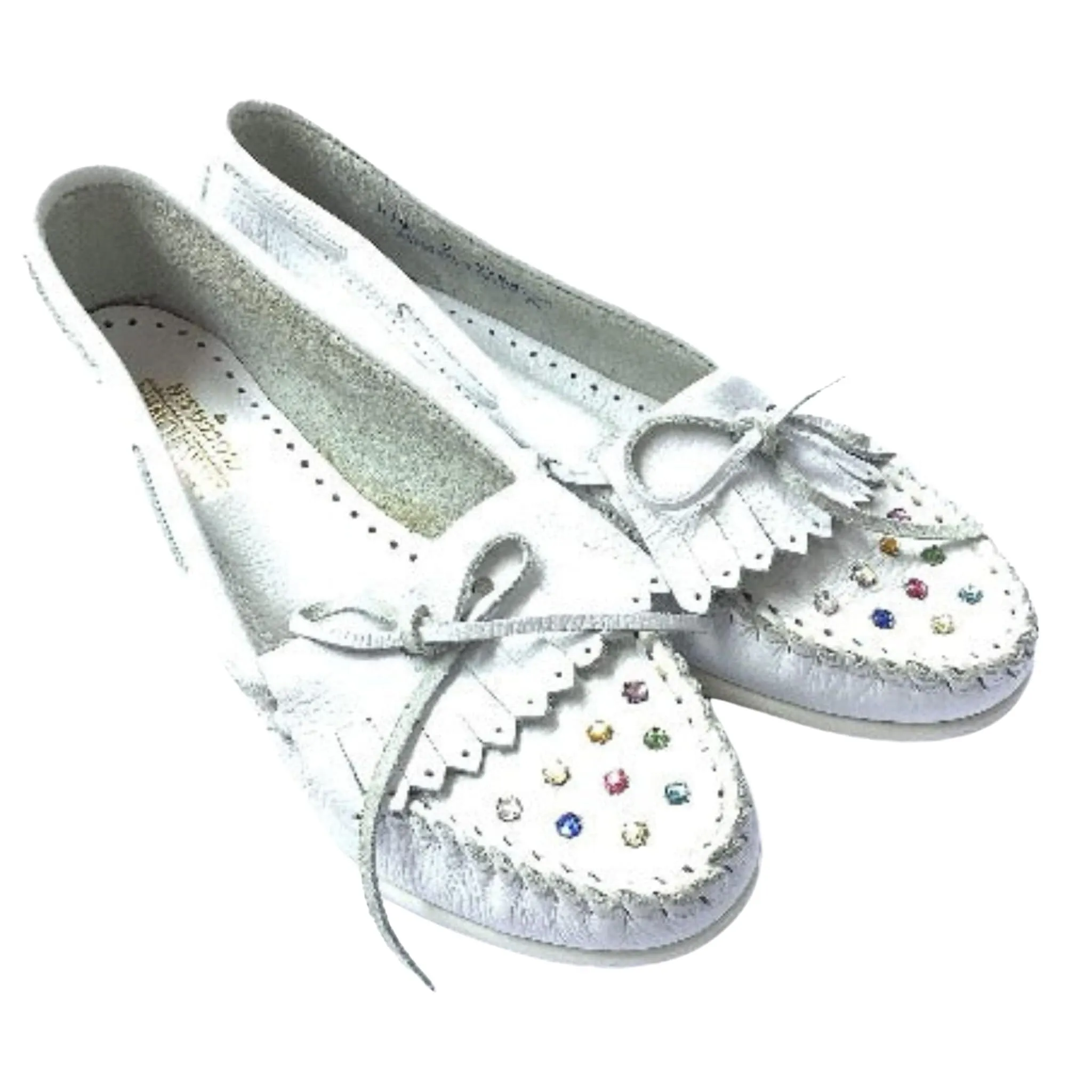 Minnetonka White Moccasins