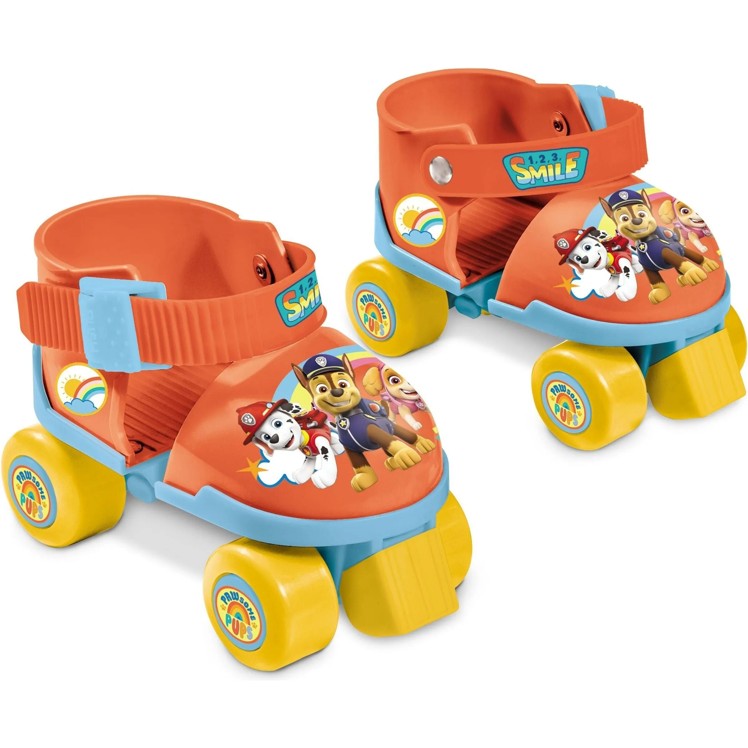 Mondo Paw Patrol 4 Wheels Adjustable Roller Skates (Size: 22-29 ) Orange Age- 3 Years & Above