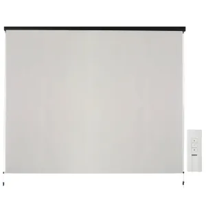 Motorized Outdoor Roller Shade, Premium 450GSM Motorized Patio Shades Roll Up Outdoor with Remote, Cordless Outdoor Blinds for Porch Waterproof, Automatic Exterior Roller Shade