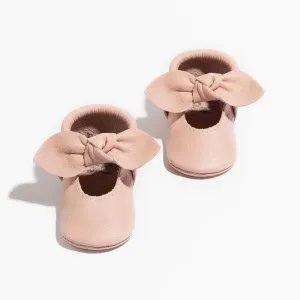Newborn Blush Knotted Bow Mocc