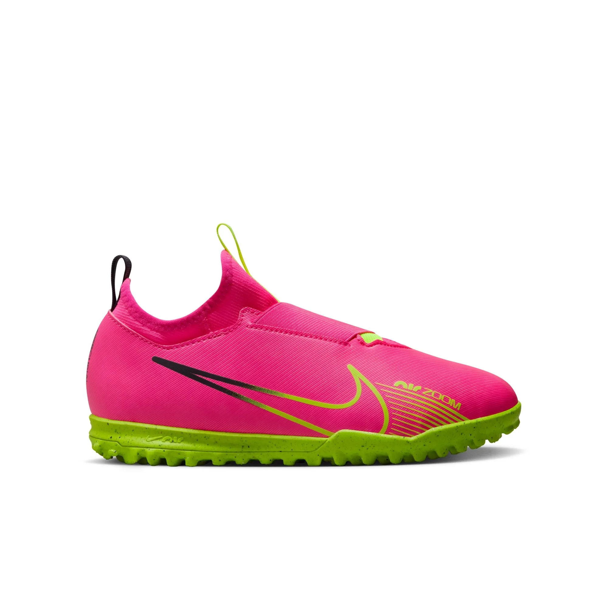 Nike Junior Zoom Mercurial Vapor 15 Academy TF Turf Soccer Shoes -PinkBlast/Volt