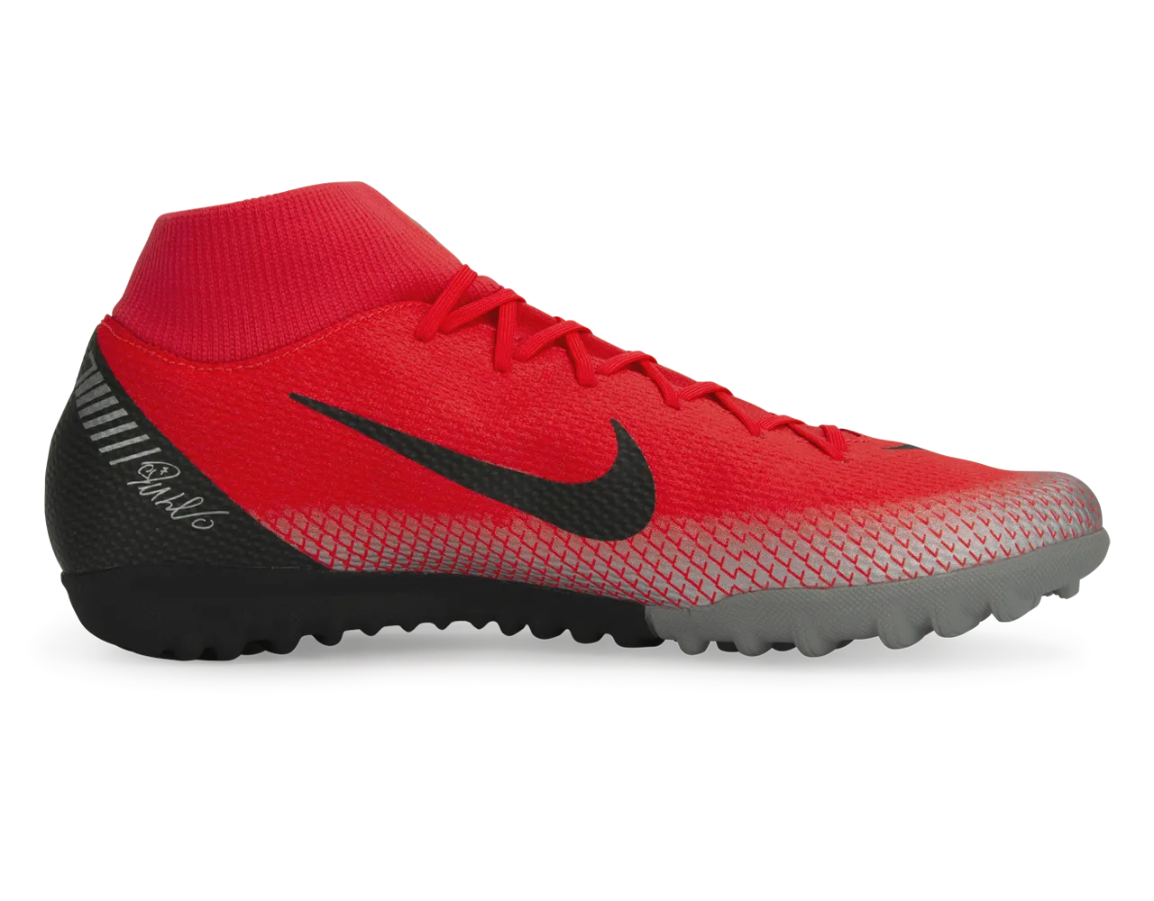 Nike Men's Mercurial CR7 Superfly 6 Academy Turf Soccer Shoes Bright Crimson/Black