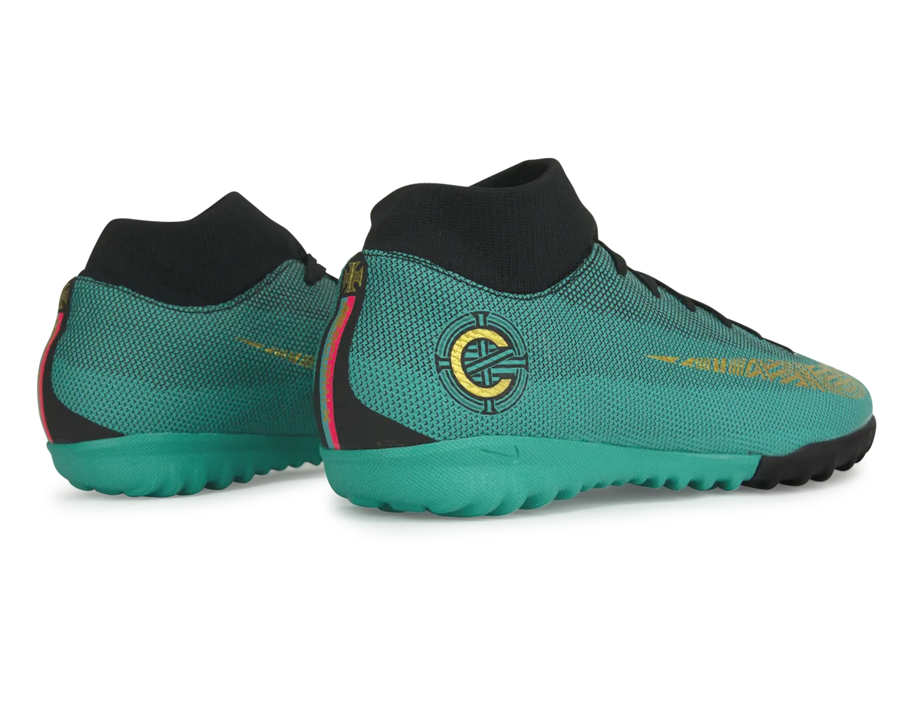 Nike Men's Mercurial Superfly 6 Academy CR7 Turf Soccer Shoes Clear Jade/Black/Hyper Turquoise