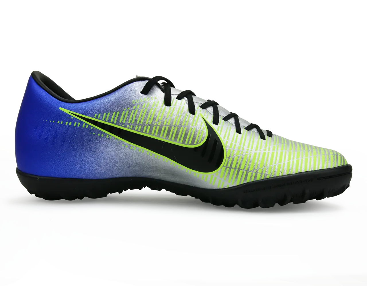 Nike Men's MercurialX Victory VI Neymar Jr Turf Soccer Shoes Racer Blue/Black/Chrome/Volt