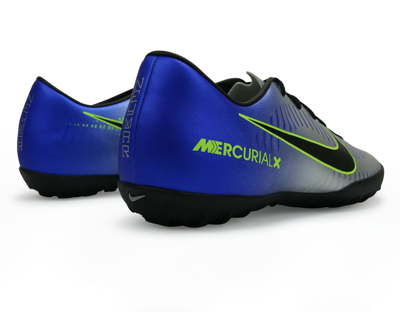 Nike Men's MercurialX Victory VI Neymar Jr Turf Soccer Shoes Racer Blue/Black/Chrome/Volt