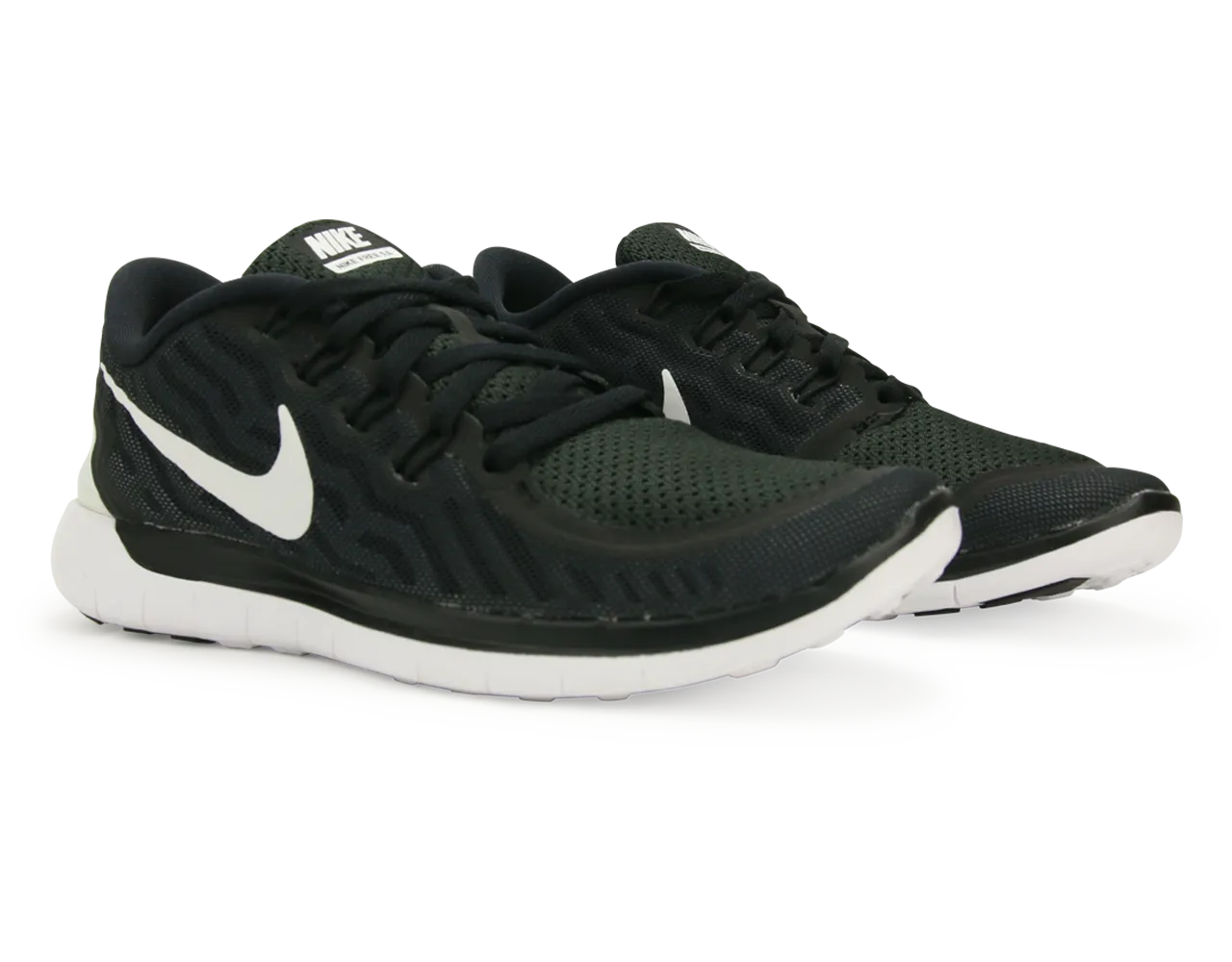 Nike Women's  Free 5.0 Running Shoes Black/White/Dark Grey