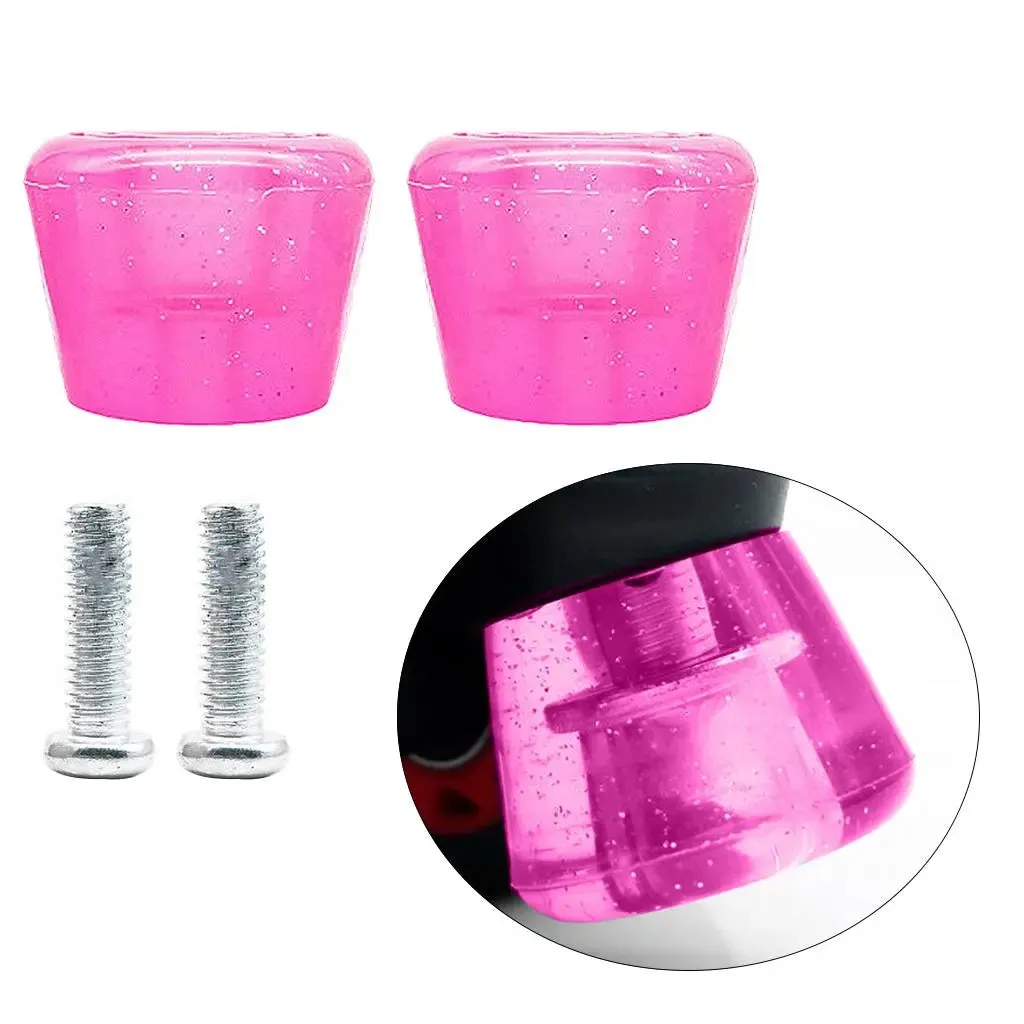Pack of 2 Roller Skates Brake Inline Skates Roller Brake Blocks Anti-Slip Safety Toe Stoppers Skating Practice