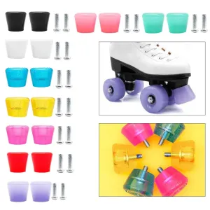 Pack of 2 Roller Skates Brake Inline Skates Roller Brake Blocks Anti-Slip Safety Toe Stoppers Skating Practice