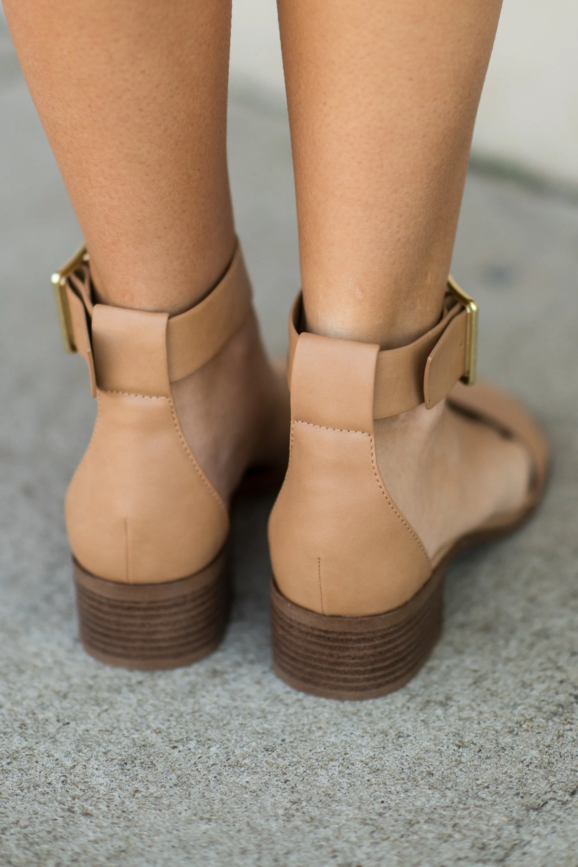 Palm Of Your Hand Camel Brown Heeled Sandals