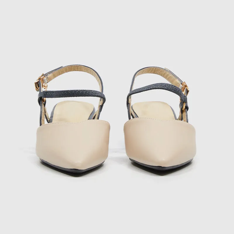 Pointed Chunky Heeled Sandals