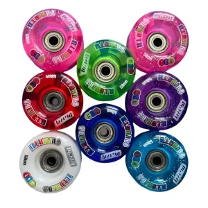 RAINBOW Crazy Skates illumin8 Light-Up Roller Skate Wheels 8-pack