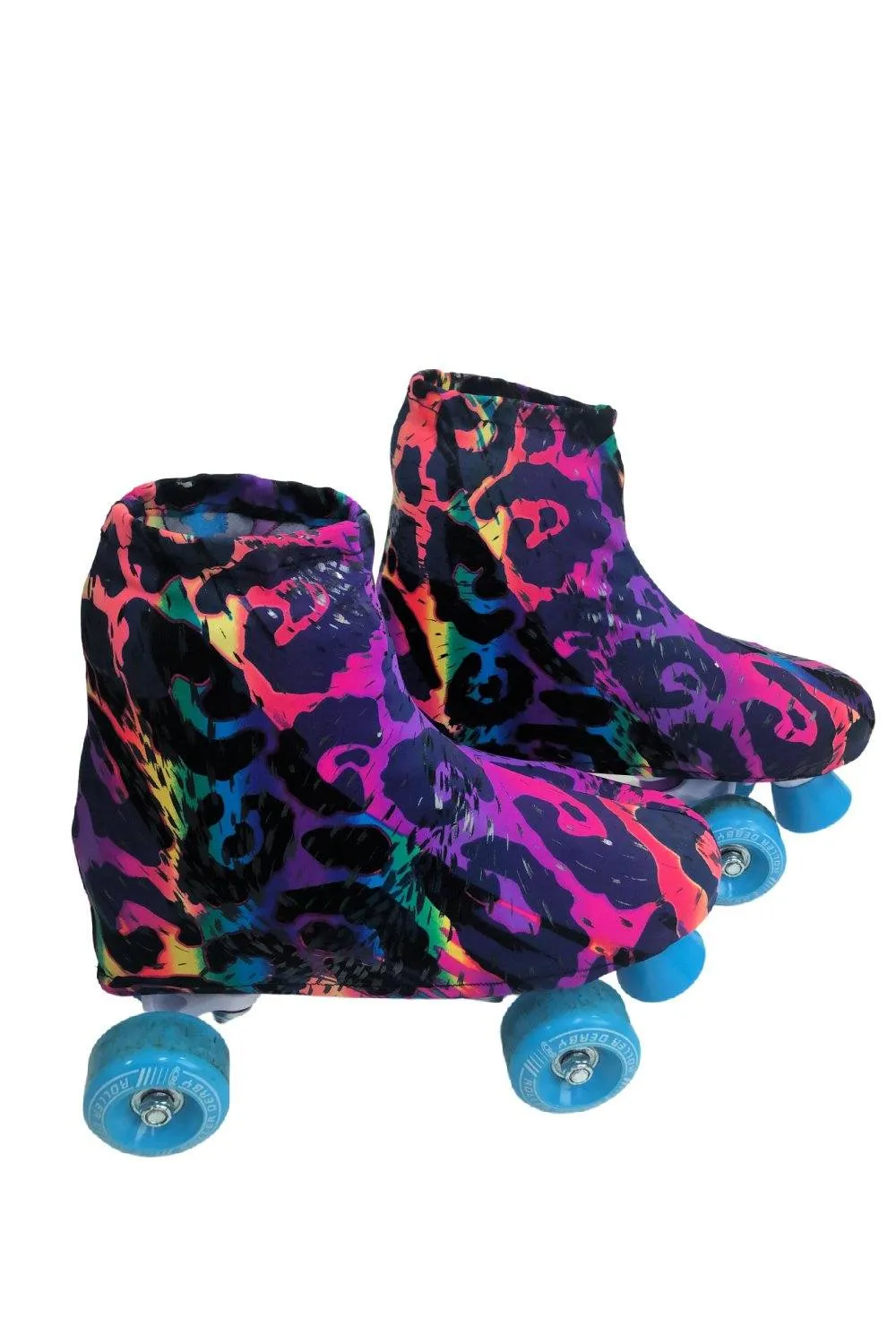 Rainbow Leopard Adult Skate Boot Covers