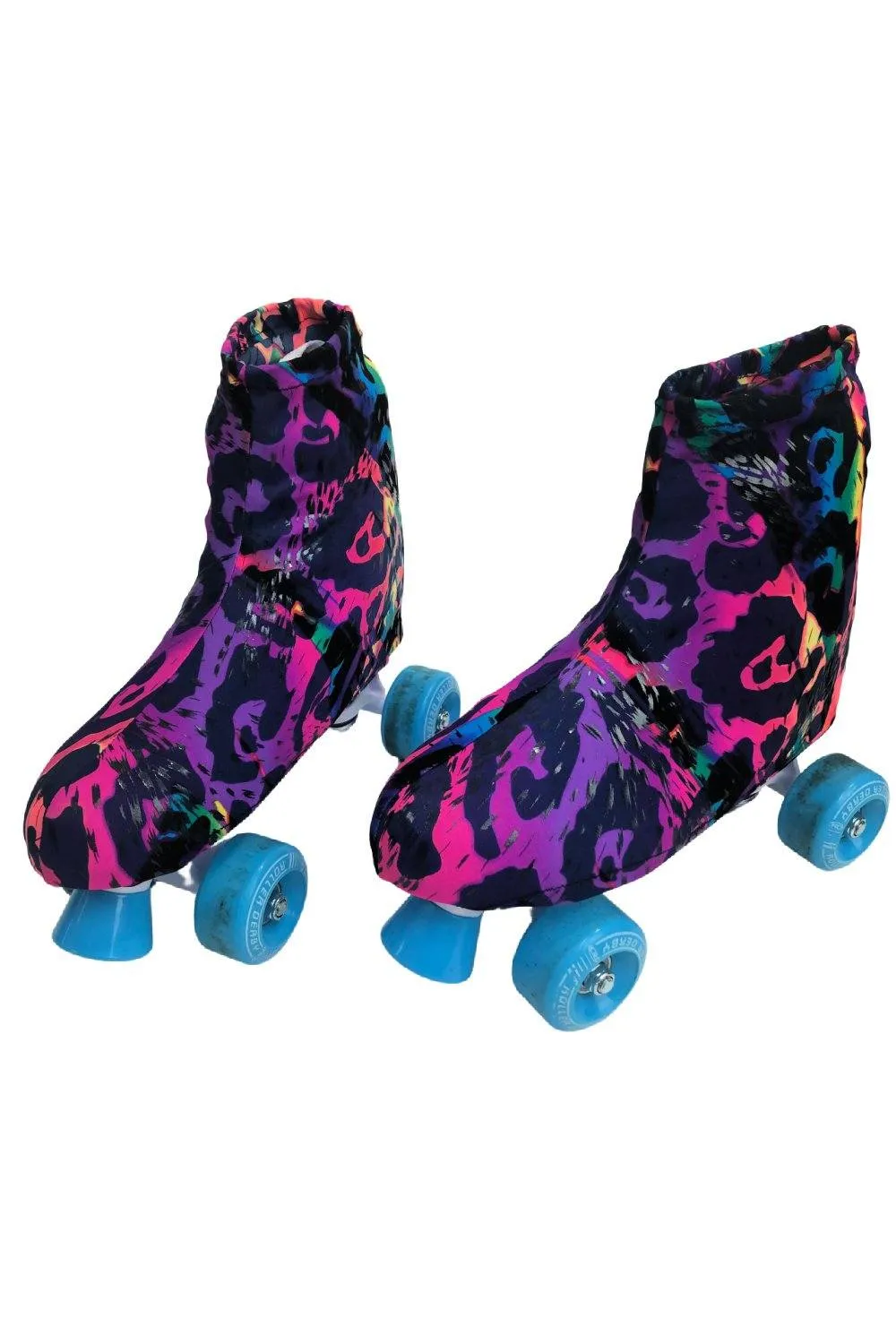 Rainbow Leopard Adult Skate Boot Covers