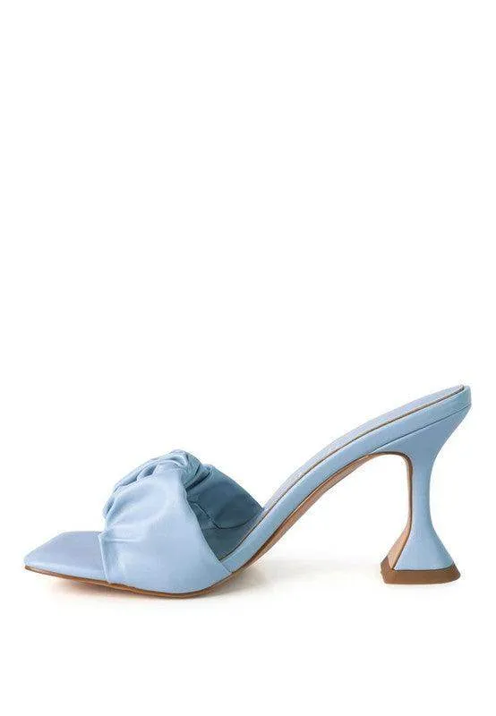 Rebel Spool Heeled Ruched Sandals