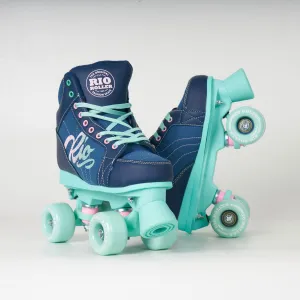 Rio Roller Lumina Quad Skates - Navy / Green