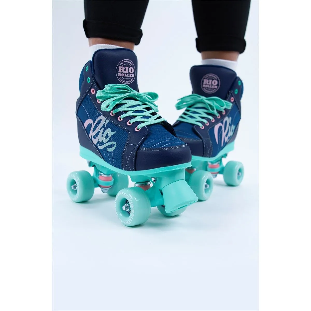 Rio Roller Lumina Quad Skates - Navy / Green