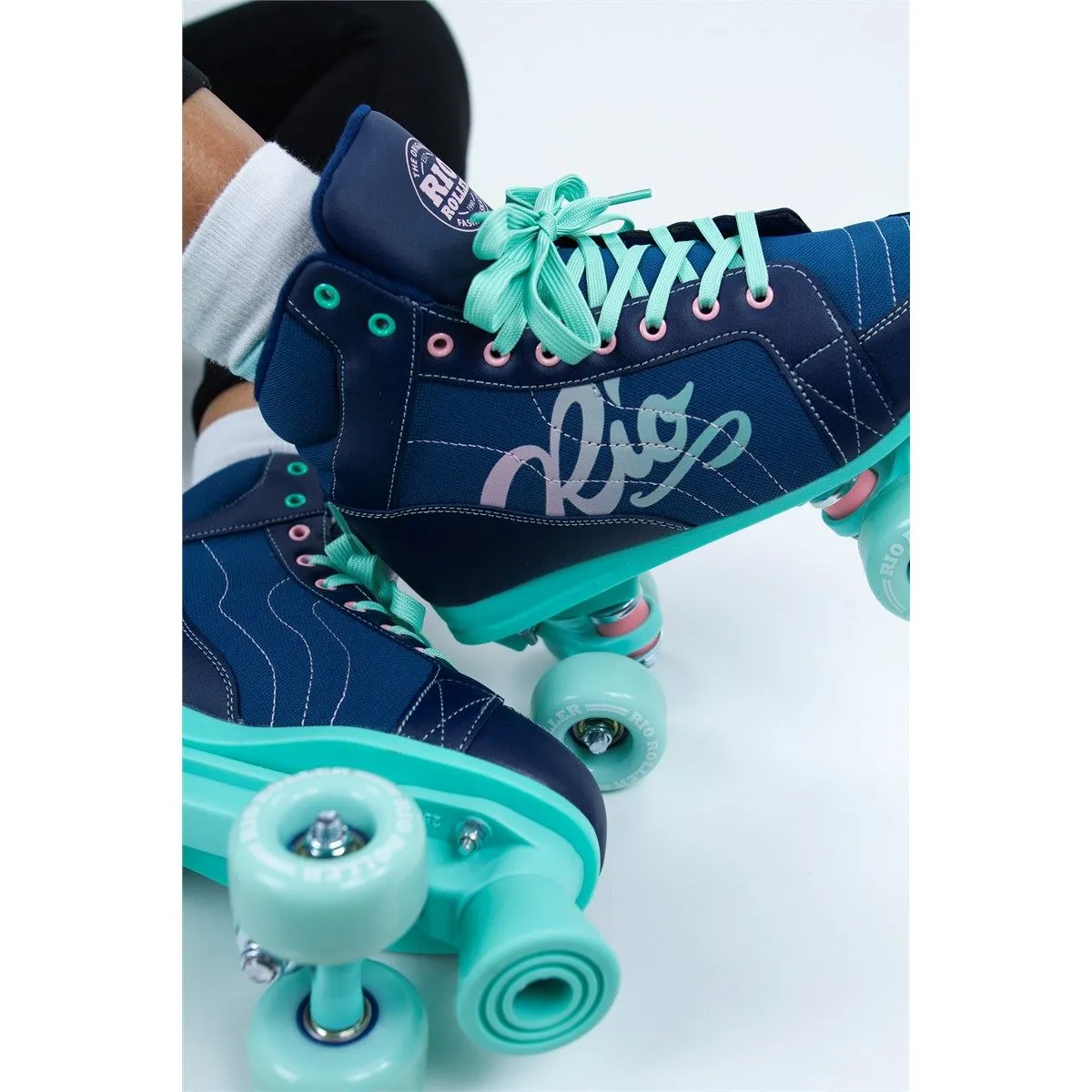 Rio Roller Lumina Quad Skates - Navy / Green