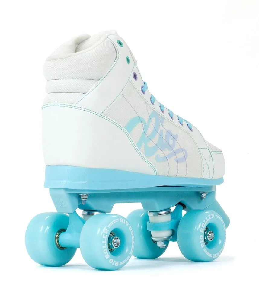 Rio Roller Lumina Quad Skates - White / Blue