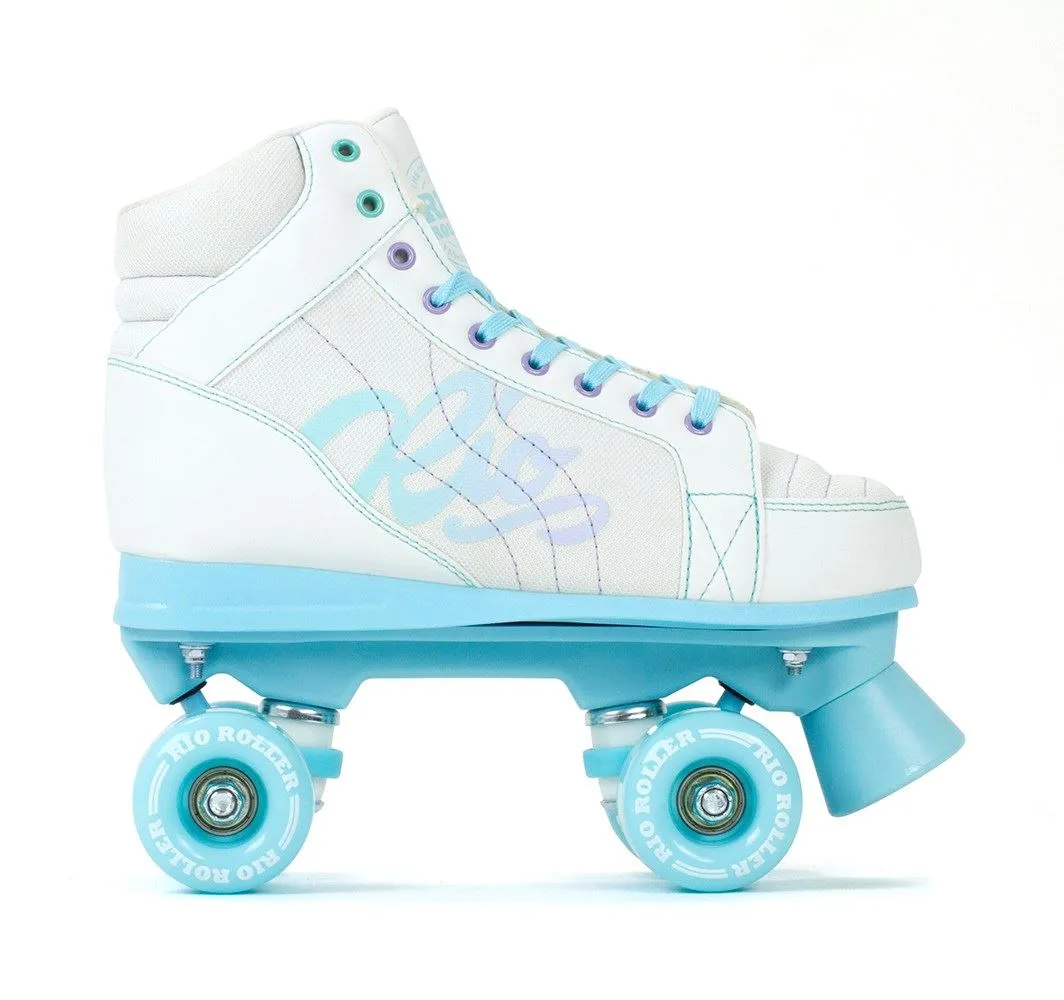 Rio Roller Lumina Quad Skates - White / Blue