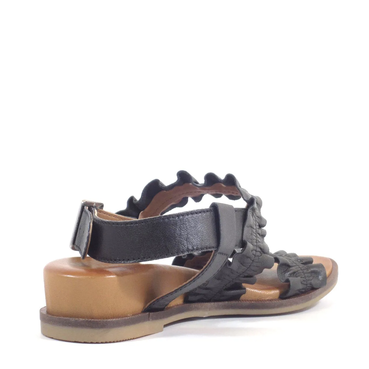 Roche Ruched Leather Sandals