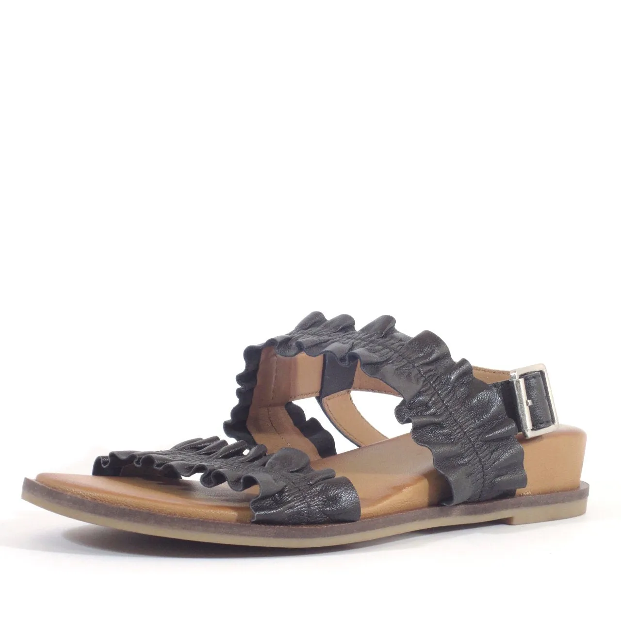 Roche Ruched Leather Sandals