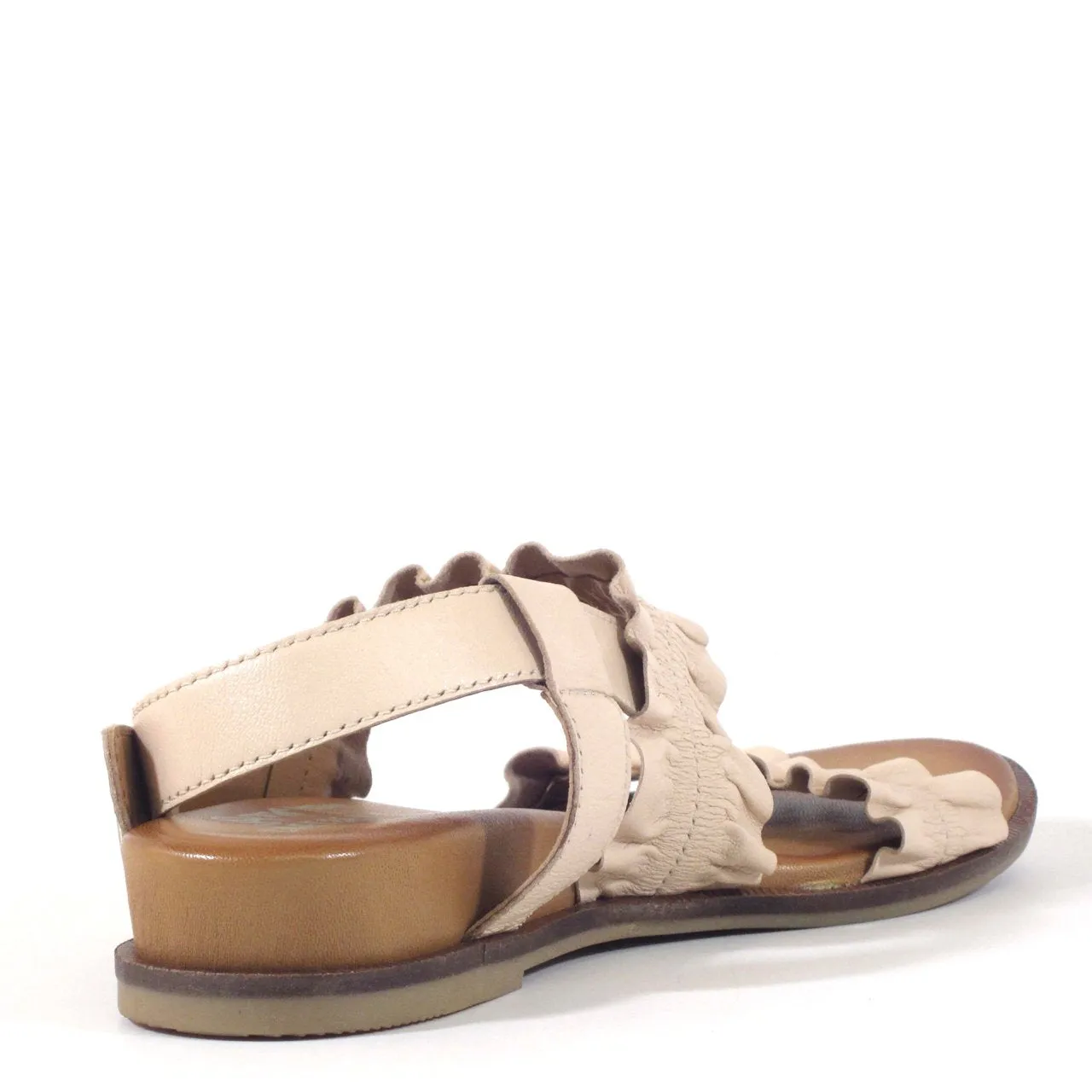 Roche Ruched Leather Sandals