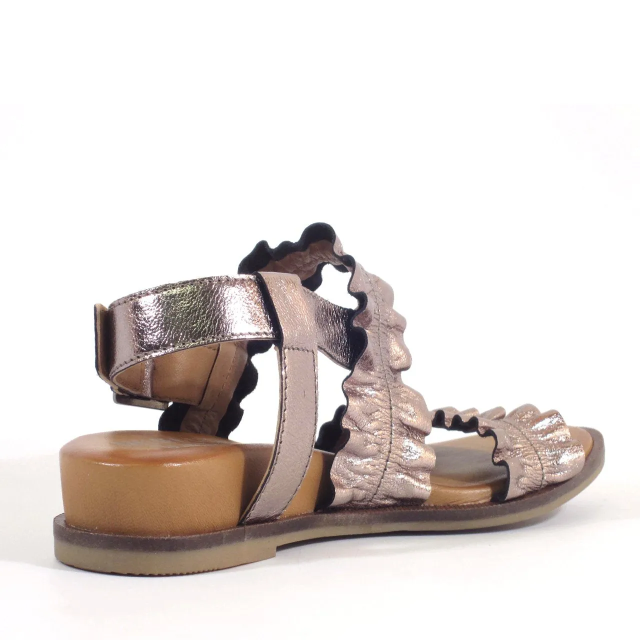 Roche Ruched Leather Sandals