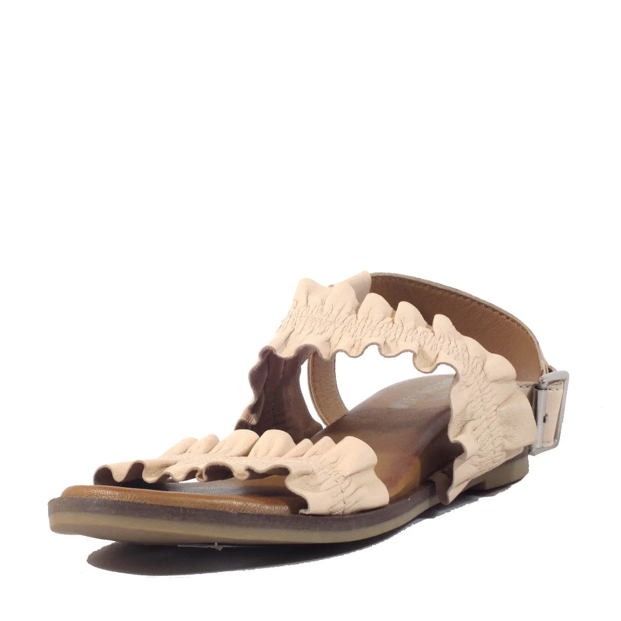 Roche Ruched Leather Sandals