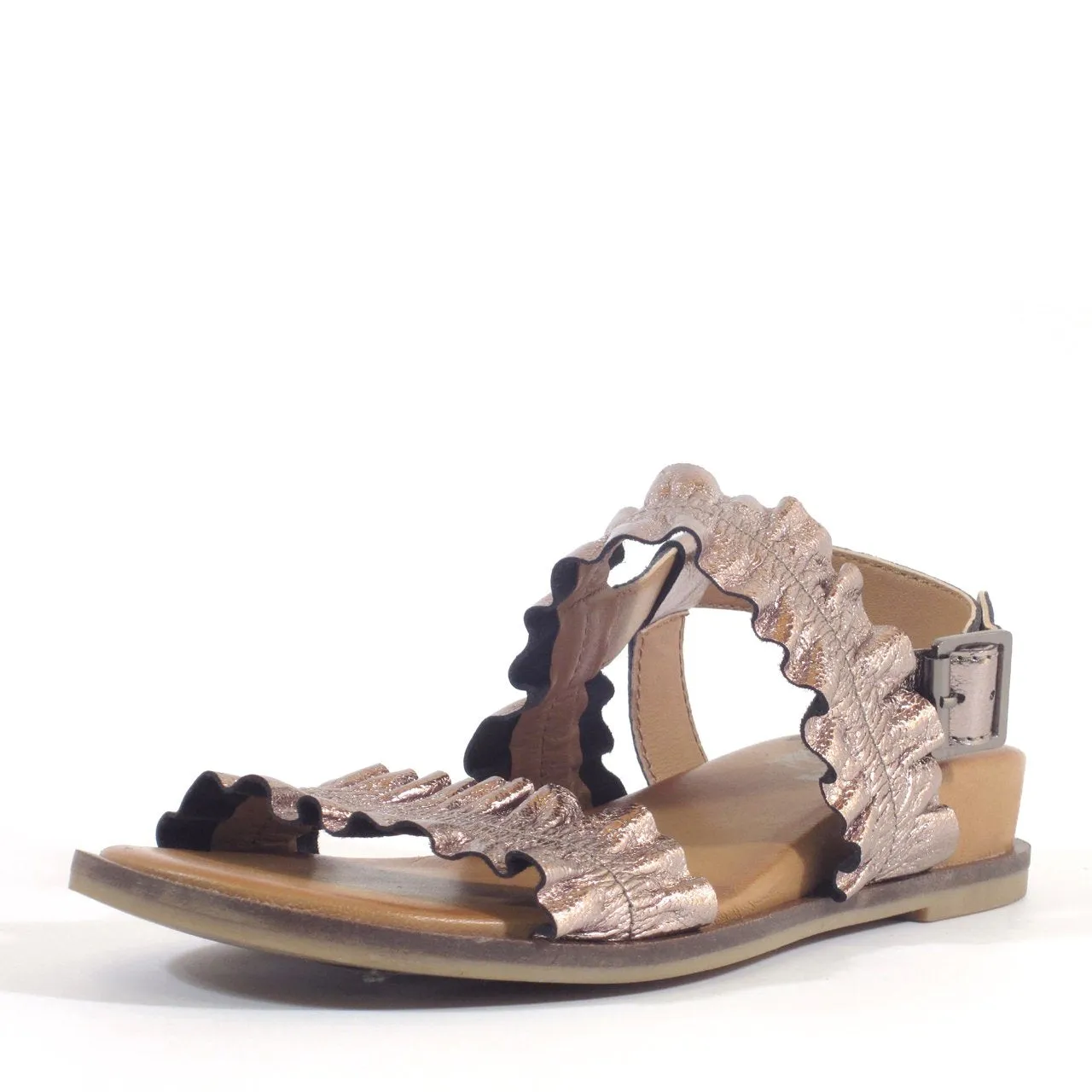 Roche Ruched Leather Sandals