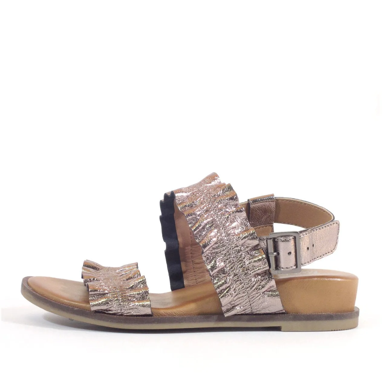 Roche Ruched Leather Sandals