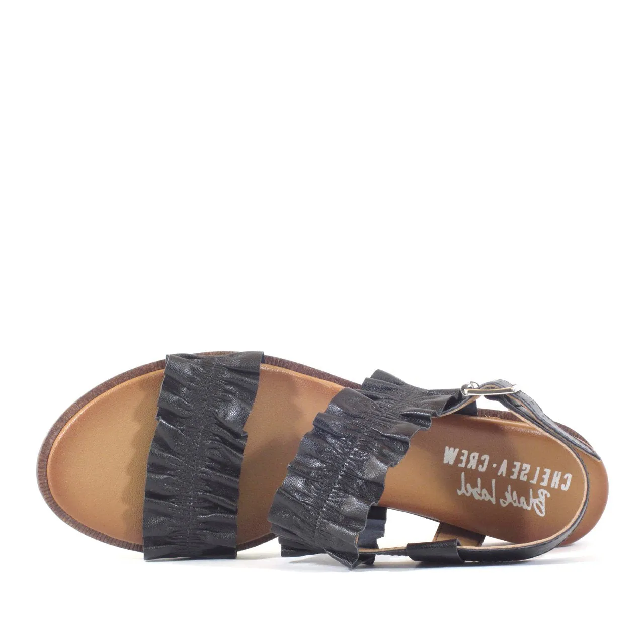 Roche Ruched Leather Sandals