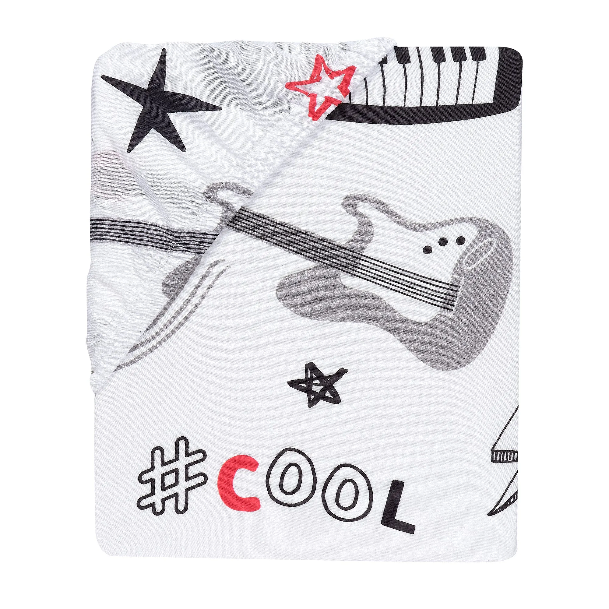 Rock Star Cotton Fitted Crib Sheet