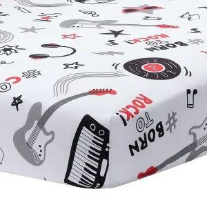 Rock Star Cotton Fitted Crib Sheet
