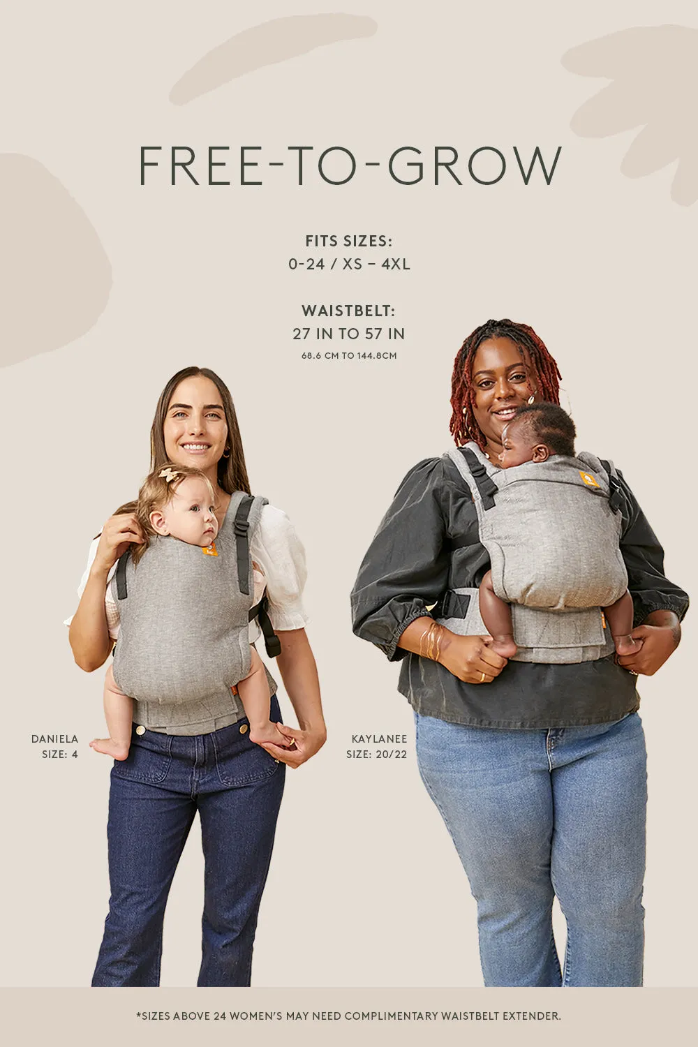 Roller Derby - Cotton Free-to-Grow Baby Carrier
