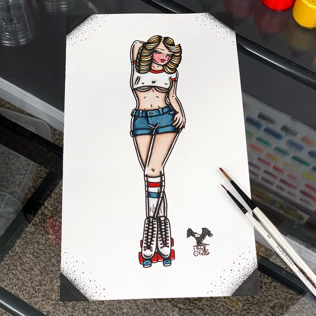 Roller Girl Print