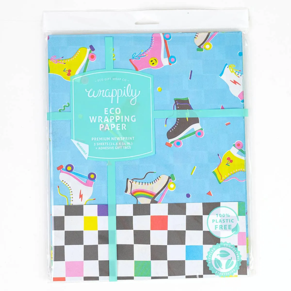 Roller Skates / 80s •  Double Sided Wrapping Paper