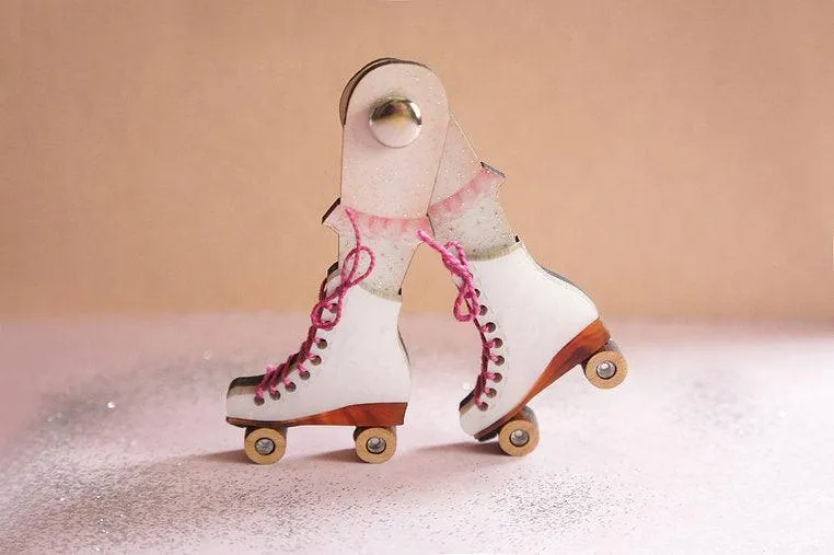 Roller Skates Brooch by Laliblue