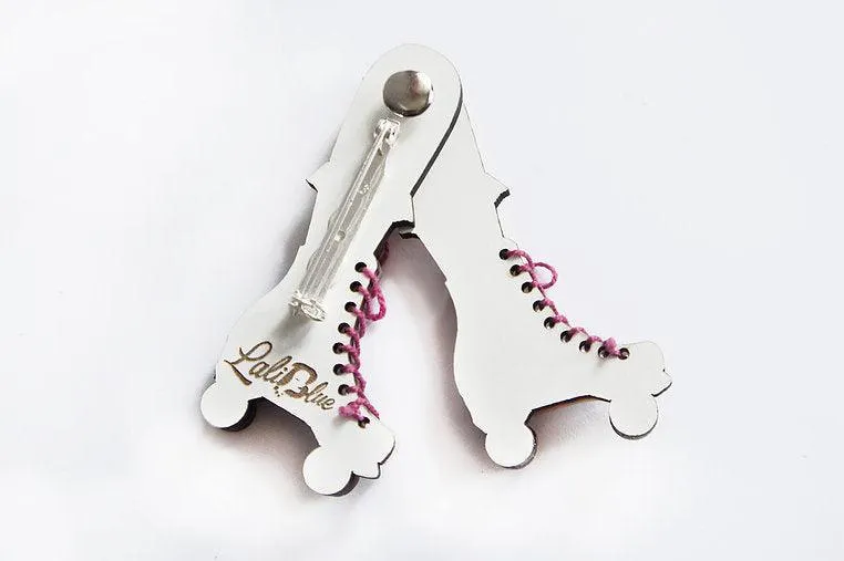 Roller Skates Brooch by Laliblue