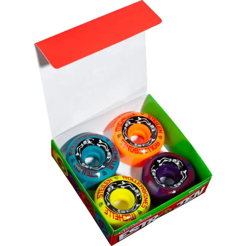RollerBones 62mm 101A Michelle Steilen Assorted Color Roller Skate Wheels 4pk