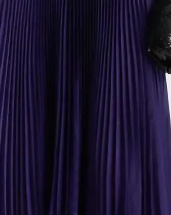 Ruby Satin Pleated Dress In Purple | Purple