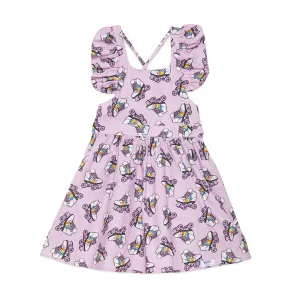 Ruffle Sleeve Dress in Roller Skates